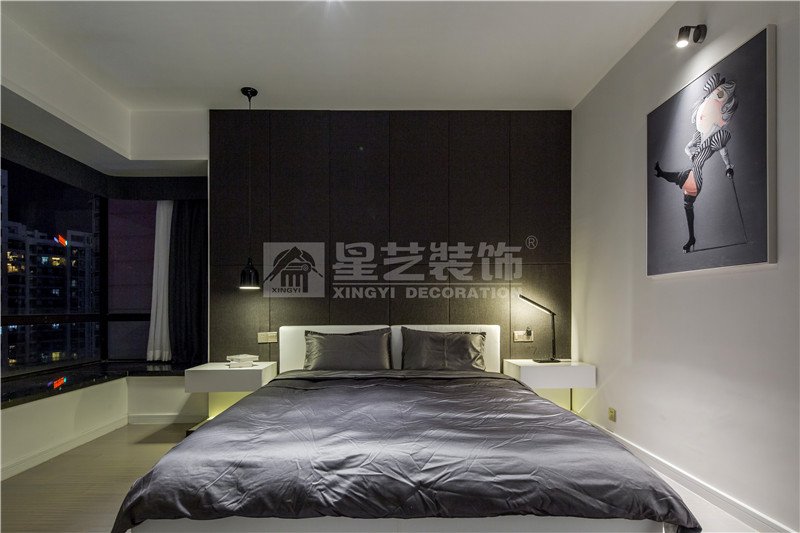 鳳嶺一號120平現(xiàn)代簡約臥室裝修設(shè)計效果圖