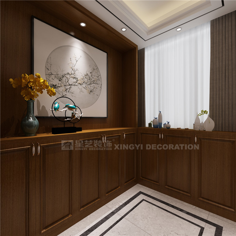 江灣山語城230平玄關裝修效果圖