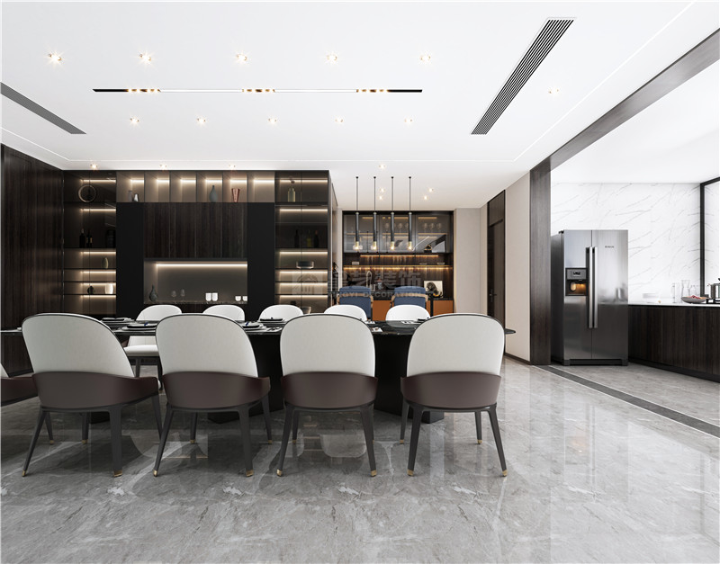 萬(wàn)達(dá)公館 300平餐廳裝修效果圖