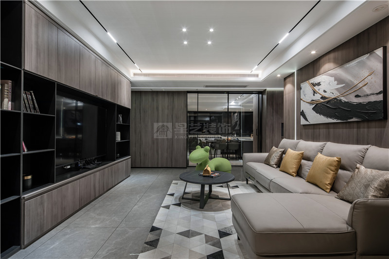 萬(wàn)達(dá)茂140平客廳裝修實(shí)景圖