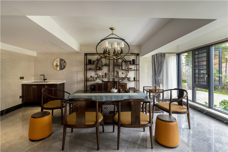 碧麗山莊450平別墅茶室裝修實(shí)景圖