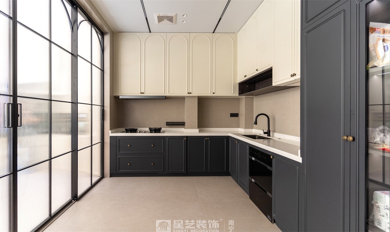 盛世江山300平中古風廚房裝修完工實景圖