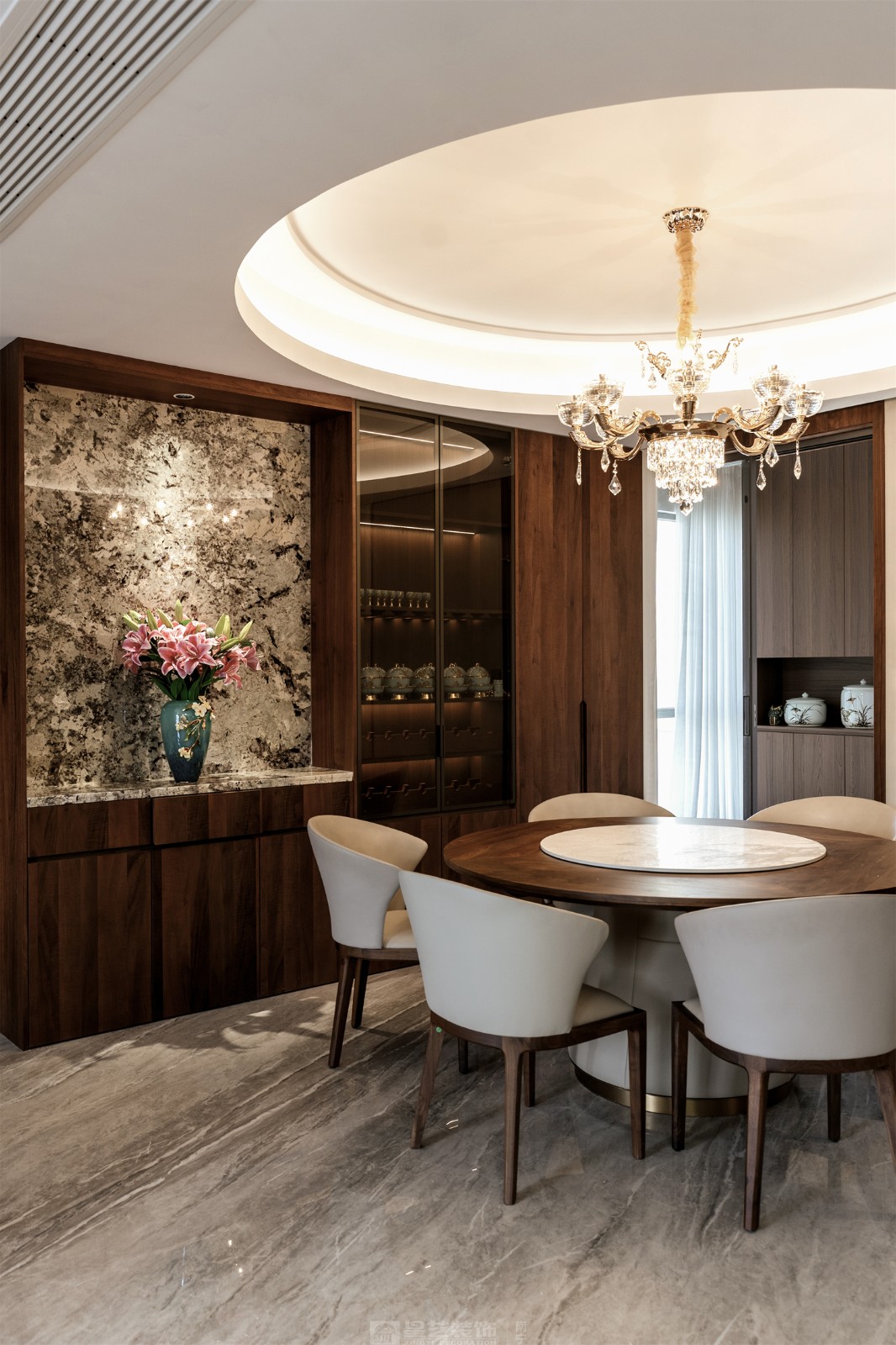 東方皇城260平簡約中式餐廳完工裝修實景圖